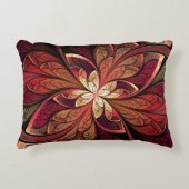 LaのChanteuseの弁柄の赤の抽象芸術パターン アクセントクッション (正面)