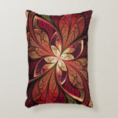 LaのChanteuseの弁柄の赤の抽象芸術パターン アクセントクッション (正面(垂直))