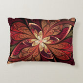 LaのChanteuseの弁柄の赤の抽象芸術パターン アクセントクッション (裏面)