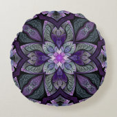 LaのChanteuse Violettの円形の装飾用クッション ラウンドクッション (正面)