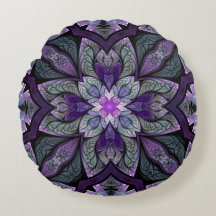 LaのChanteuse Violettの円形の装飾用クッション