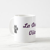 LaのDolce Vita Pawprintのマグ コーヒーマグカップ (正面左)