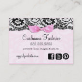 LaのFemmeの311のケーキのピンク 名刺 (裏面)