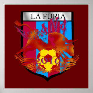 Laのfuriaのfutbolはサッカーの盾のギフトに送風します ポスター