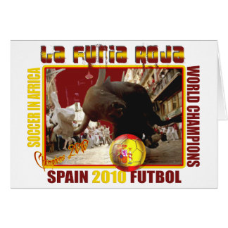 LaのFuria Rojaのスペイン人のBullのサッカーFutbol