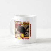 LaのFuria Rojaのスペイン人のBullのサッカーFutbol コーヒーマグカップ (正面左)