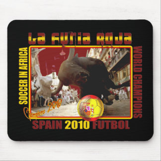 LaのFuria Rojaのスペイン人のBullのサッカーFutbol マウスパッド