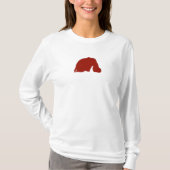 LaのMarieのばら色の女性のフード付きスウェットシャツ Tシャツ (正面)