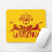 LaのRoja対のTorosの激怒する雄牛のfutbol王 マウスパッド (マウス)
