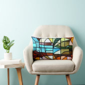 LaのSagrada Famíliaのステンドグラスの枕 ランバークッション (椅子)