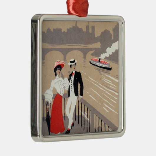 Laはアールデコ場面を引用します メタルオーナメント (右)