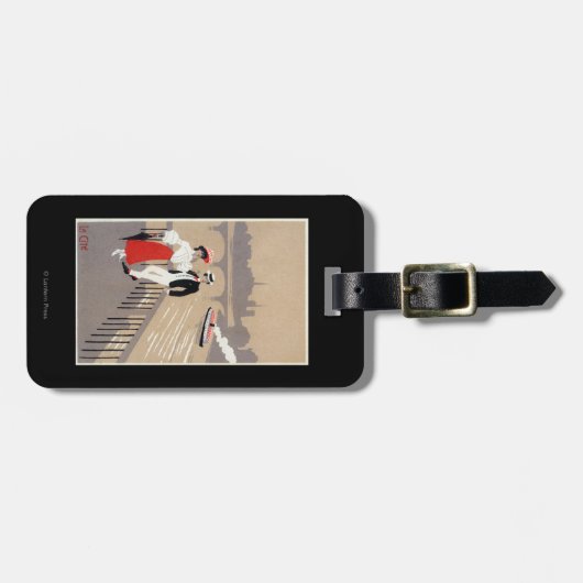 Laはアールデコ場面を引用します ラゲッジタグ (正面横)