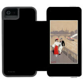 Laはアールデコ場面を引用します Incipio iPhoneウォレットケース (フォリオオープン)