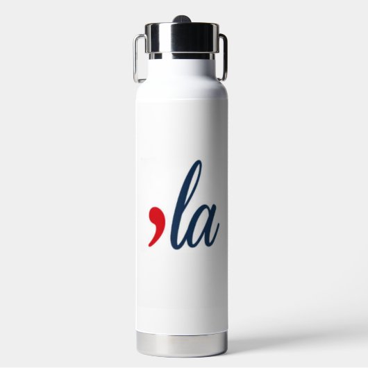 「LAはカマラハリスのためだ。ヘビーホワイト ウォーターボトル (正面)