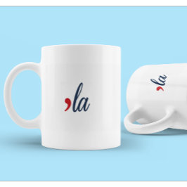 「LAはカマラハリスのためだ。白、赤、青。 コーヒーマグカップ