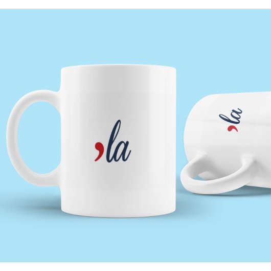 「LAはカマラハリスのためだ。白、赤、青。 コーヒーマグカップ