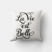 laは米国東部標準時刻の美女、生命を美しいです、フランス語引用します竸います、 クッション (裏面)