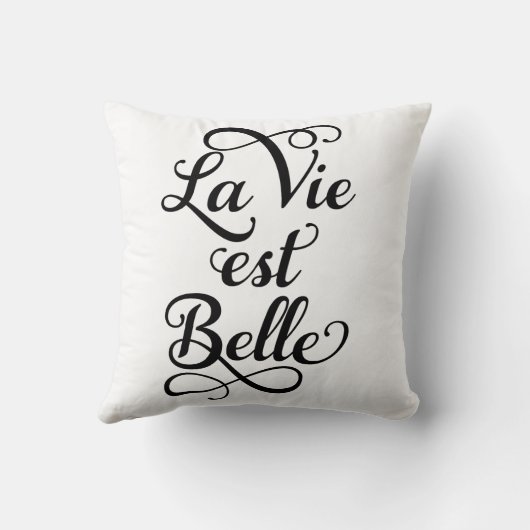 laは米国東部標準時刻の美女、生命を美しいです、フランス語引用します竸います、 クッション (裏面)
