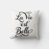 laは米国東部標準時刻の美女、生命を美しいです、フランス語引用します竸います、 クッション (正面)