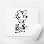 laは米国東部標準時刻の美女、生命を美しいです、フランス語引用します竸います マウスパッド (マウス)