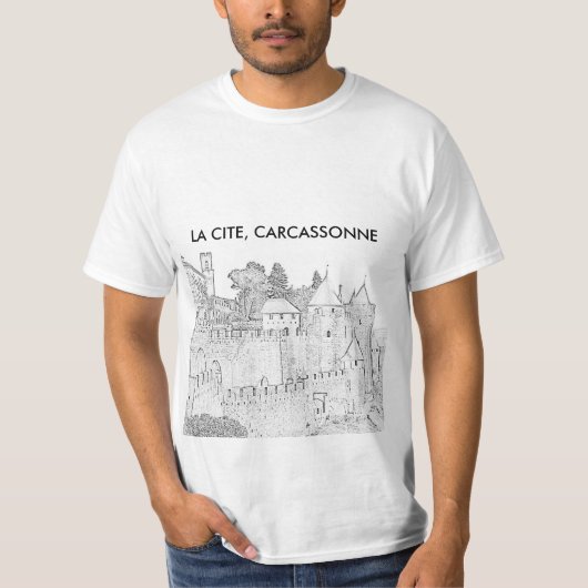 Laは、カルカソンヌ引用します Tシャツ (正面)