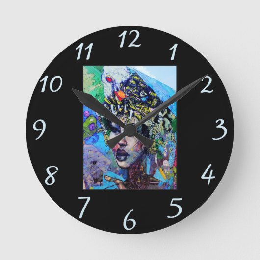 LAアートウォール時計 ラウンド壁時計 (正面)