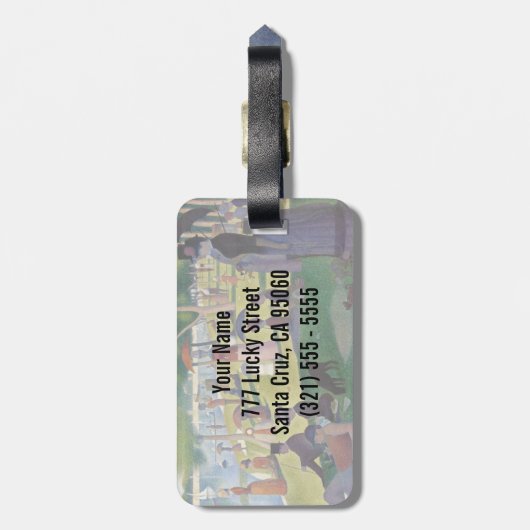 LaグランデJatteの島の日曜日の午後 ラゲッジタグ (裏面縦)