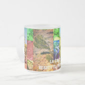 laゴメラ島の活気づけるな島 フロストグラスマグカップ (正面左)