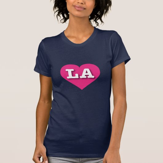 LAホットPInkハート- I love LA Tシャツ (正面)
