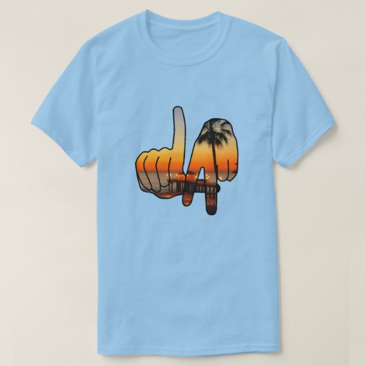 LAロサンゼルスハンドサインTシャツ Tシャツ (デザイン正面)