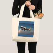 LA上のジェット機 ラージトートバッグ (正面(商品))