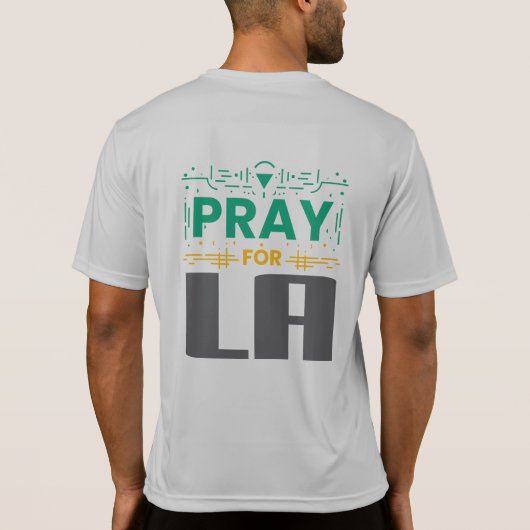 LA用祈・ロサンゼルス装飾用クッション用祈りの言葉 Tシャツ (裏面)