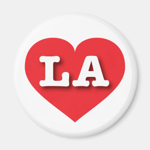 LA赤いハート- I love LA マグネット