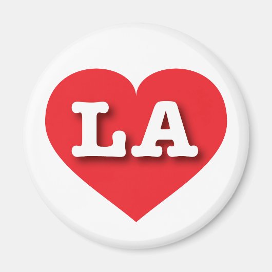 LA赤いハート- I love LA マグネット (正面)