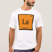 La -ラクロススポーツ化学周期表 tシャツ (正面)