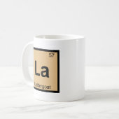 La - ラダーゴート化学元素記号表シンボル コーヒーマグカップ (正面左)