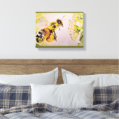 la abeja y la flor キャンバスプリント (インサイチュ (寝室))