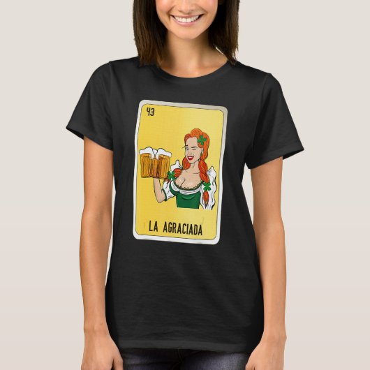 La Agraciada Mexican Slang Lottery Bingo Cards Tシャツ (正面)