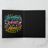 La amistad es el refugio del alma カード (内部)