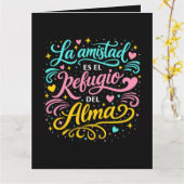 La amistad es el refugio del alma カード (黄色い花)