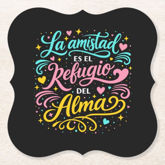 La amistad es el refugio del alma ペーパーコースター (正面)