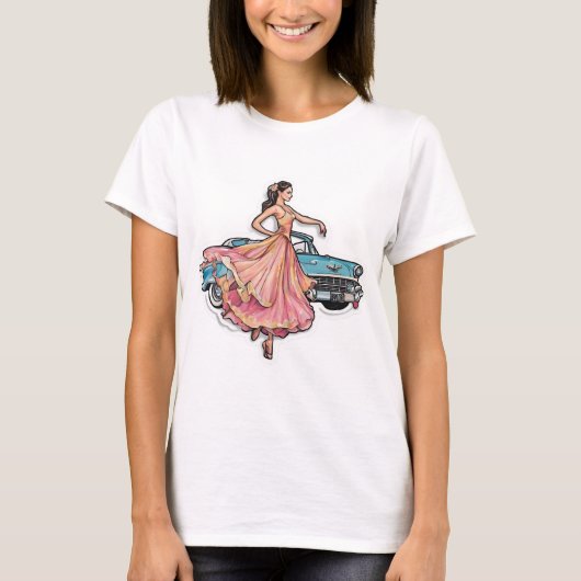 la bailarina y su coche tシャツ (正面)