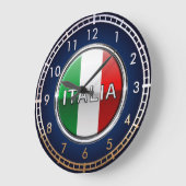 La Bandiera -イタリアンな旗 ラージ壁時計 (傾斜)