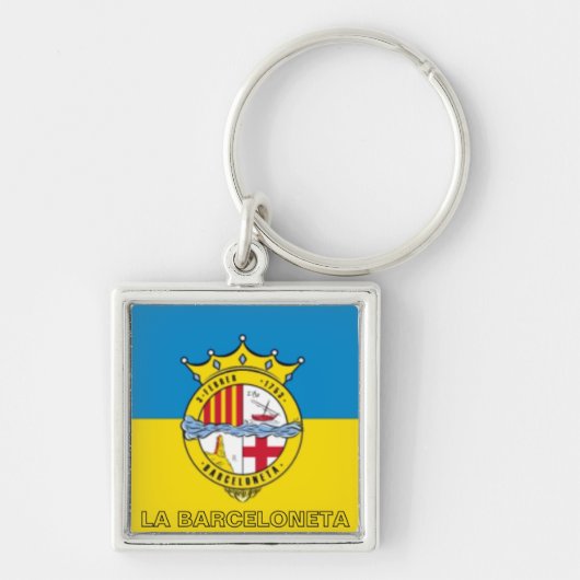 La Barceloneta (flag, neighborhood in Barcelona キーホルダー (正面)