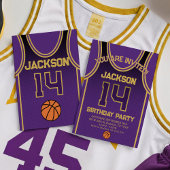 LA Basketball Team Birthday Invitation 招待状