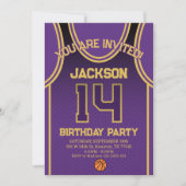 LA Basketball Team Birthday Invitation 招待状 (正面)