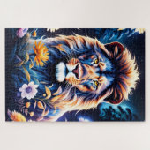 La beauté d'un lion dans son environnement ジグソーパズル (横)
