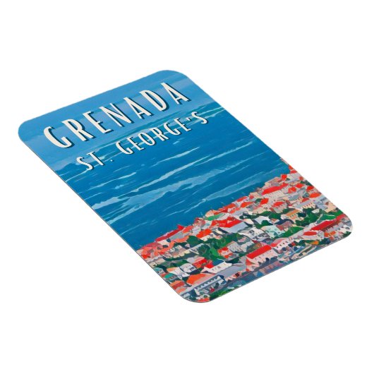 La beauté tropicale de Grenade à Saint George's マグネット (右側)