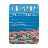 La beauté tropicale de Grenade à Saint George's マグネット (縦)