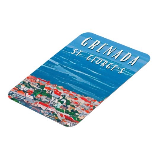 La beauté tropicale de Grenade à Saint George's マグネット (左側)